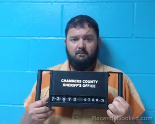 Mugshot of Thomas Casey Beasley booked in Chambers County, Texas on July 6, 2026