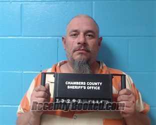 Booking photo from Chambers County, Texas