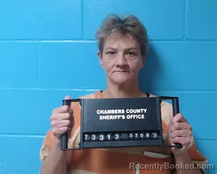 Mugshot of Angela Jean Hogue booked in Chambers County, Texas on July 8, 2026