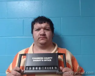 Booking photo from Chambers County, Texas