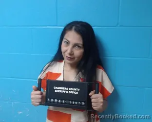 Mugshot of Lucia Morales booked in Chambers County, Texas on March 7, 2026