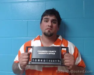 Mugshot of Justin Michael Rutland booked in Chambers County, Texas on March 7, 2026