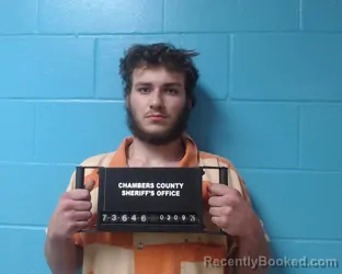 Mugshot of Ashton Shane Williamson booked in Chambers County, Texas on March 9, 2026