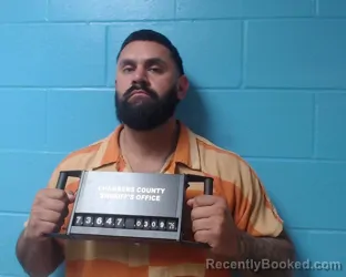 Mugshot of Raul Dario Castillo booked in Chambers County, Texas on March 9, 2026