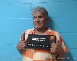 Mugshot of Modesto Torres Tarin booked in Chambers County, Texas on March 11, 2026