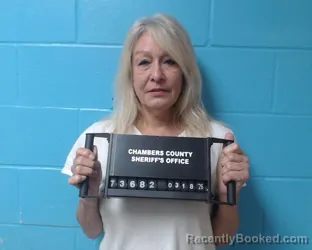 Mugshot of Rebekah Therese Theiler booked in Chambers County, Texas on March 18, 2026