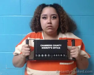 Mugshot of Tanice Miller Gunn booked in Chambers County, Texas on March 18, 2026