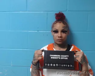 Mugshot of Ariana Ebony Louise Emanuel booked in Chambers County, Texas on March 19, 2026