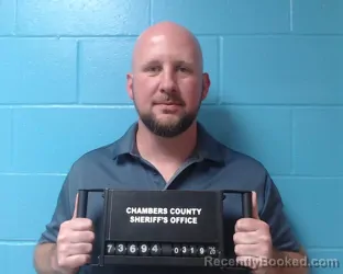 Mugshot of Justin Edward McDonald booked in Chambers County, Texas on March 19, 2026