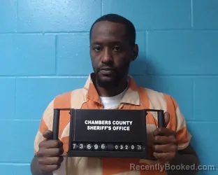 Mugshot of Marques Jamaal Garner booked in Chambers County, Texas on March 20, 2026