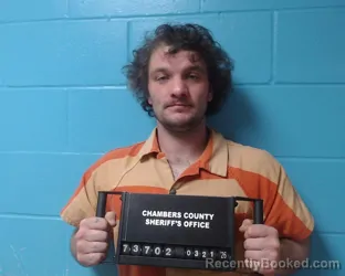 Mugshot of Tristen Micah Brightwell booked in Chambers County, Texas on March 21, 2026