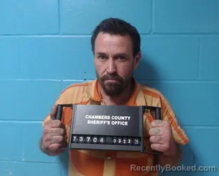 Mugshot of Robin Joseph Richardson booked in Chambers County, Texas on March 22, 2026