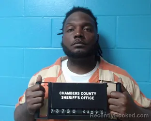 Mugshot of Dekovin Rashaan Antoine booked in Chambers County, Texas on March 29, 2026