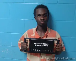 Mugshot of Devante Emanuel Leblanc booked in Chambers County, Texas on March 30, 2026