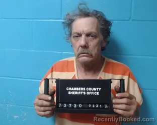 Mugshot of Bruce Allen Rawson booked in Chambers County, Texas on March 31, 2026