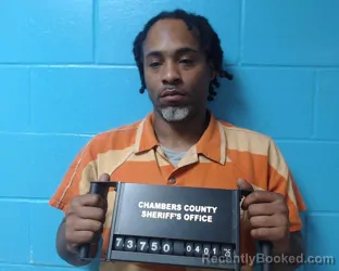 Mugshot of Dominic Crenshaw booked in Chambers County, Texas on April 1, 2026