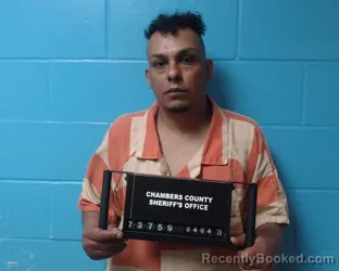 Mugshot of Luis Rodriguez-Lozada booked in Chambers County, Texas on April 4, 2026