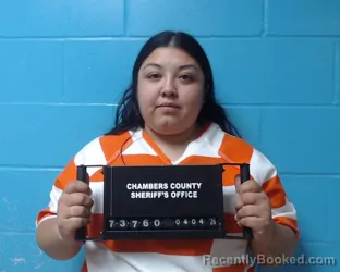 Mugshot of Amanda Alverez booked in Chambers County, Texas on April 4, 2026
