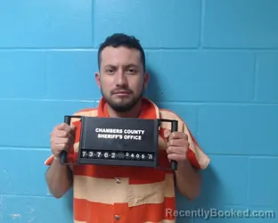 Mugshot of Fernando Garcia booked in Chambers County, Texas on April 5, 2026