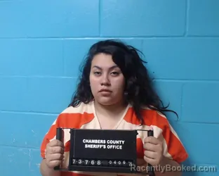 Mugshot of Ashley Jolene Bellard booked in Chambers County, Texas on April 6, 2026