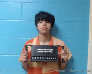 Mugshot of Javier Cabrera booked in Chambers County, Texas on April 8, 2026