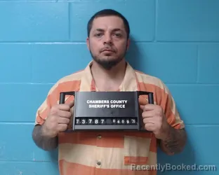 Mugshot of Danny Jarrett Campbell booked in Chambers County, Texas on April 9, 2026