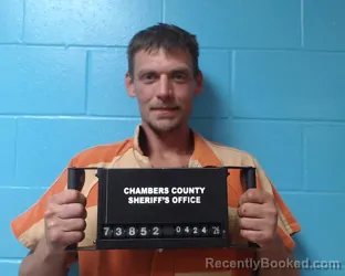 Mugshot of Ethan Dalton Swineburg booked in Chambers County, Texas on April 24, 2026