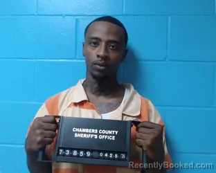 Mugshot of Jordan Jarell Lange booked in Chambers County, Texas on April 25, 2026