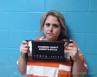 Mugshot of Taylor Renee Lewis booked in Chambers County, Texas on April 29, 2026
