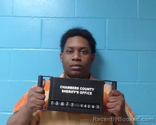 Mugshot of Uzziah Joshua Mccray booked in Chambers County, Texas on April 29, 2026