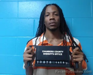 Mugshot of Jaylin Cortez Jack booked in Chambers County, Texas on April 29, 2026