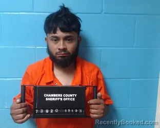 Mugshot of Luis Miguel Rodriguez Rangel booked in Chambers County, Texas on May 10, 2026