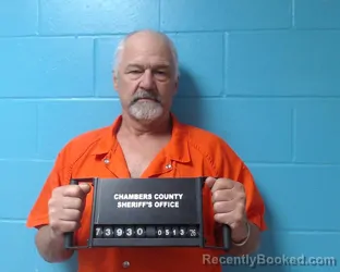 Mugshot of Charles Allen Roberts booked in Chambers County, Texas on May 13, 2026