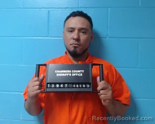 Mugshot of Luis Javier Vela booked in Chambers County, Texas on May 18, 2026