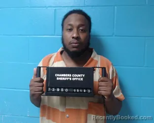 Mugshot of Tyler Lavon Hutcherson booked in Chambers County, Texas on May 18, 2026