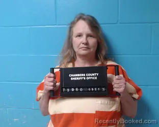 Mugshot of Attina Linda Stewart booked in Chambers County, Texas on May 21, 2026