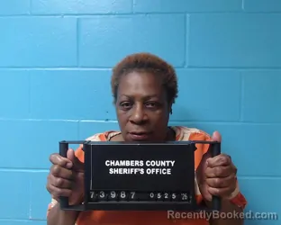 Mugshot of Crystal Thomas booked in Chambers County, Texas on May 25, 2026