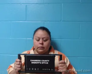 Mugshot of Maritza Trevino booked in Chambers County, Texas on May 26, 2026