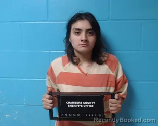 Mugshot of Doranelly Sanchez booked in Chambers County, Texas on May 27, 2026
