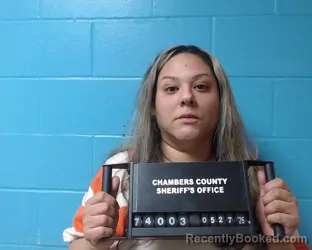 Mugshot of Lisa Marie Serrant booked in Chambers County, Texas on May 27, 2026