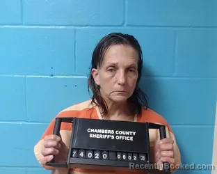 Mugshot of Heather Marie Forrest booked in Chambers County, Texas on June 2, 2026