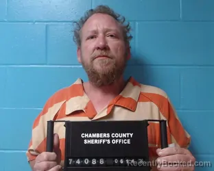 Mugshot of Clinton Albert Shane Martin booked in Chambers County, Texas on June 14, 2026
