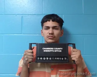 Mugshot of Bryan Alexander Pacheco booked in Chambers County, Texas on June 15, 2026