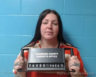 Mugshot of Chelsea Kay Smith booked in Chambers County, Texas on June 24, 2026