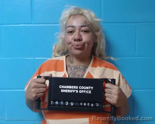 Mugshot of Wendy Lucia Montez booked in Chambers County, Texas on June 26, 2026