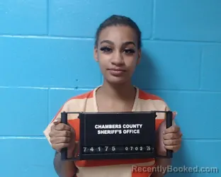 Mugshot of Rayjanay Charlleshant Williams booked in Chambers County, Texas on July 2, 2026