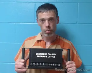 Mugshot of Brady Mitchell Parsons booked in Chambers County, Texas on July 2, 2026