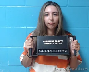 Mugshot of Madison Danielle Blanco booked in Chambers County, Texas on July 8, 2026