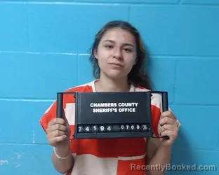 Mugshot of Kierstyn Noelle Sawka booked in Chambers County, Texas on July 8, 2026