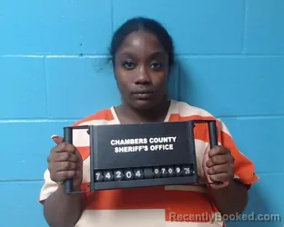 Mugshot of Rayona Whittington booked in Chambers County, Texas on July 9, 2026